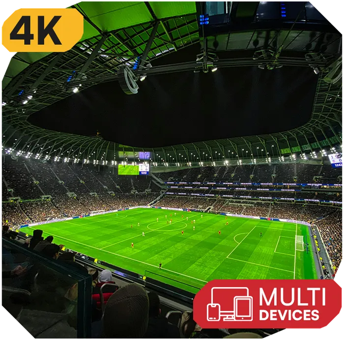 Stade filmé en 4K UHD via un abonnement IPTV premium sans coupure